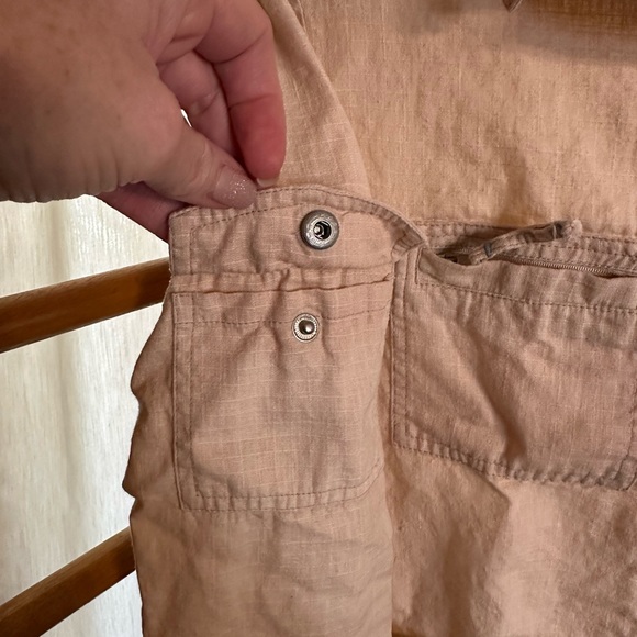 Of the Earth Hemp Long Sleeve Button Down Shirt Jacket Size Small Pockets Eco - Picture 3 of 6